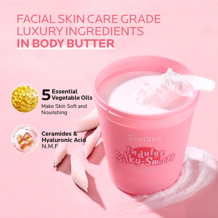 ZealSea 9.87 Oz Body Scrub & 7.05 Oz Body Butter Duo