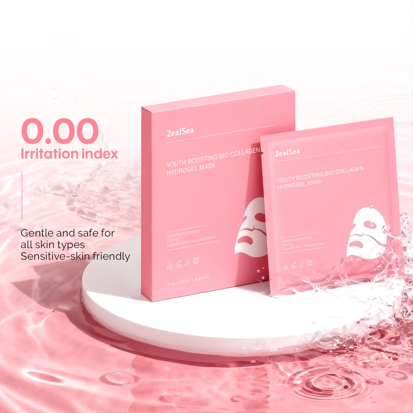 ZealSea Bio Collagen Wrapping Hydrogel Face Mask