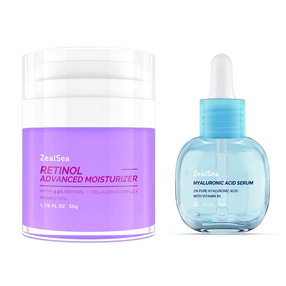 ZealSea 2 Pure Hyaluronic Acid Serum for Face with Vitamin B5 1 Fl Oz