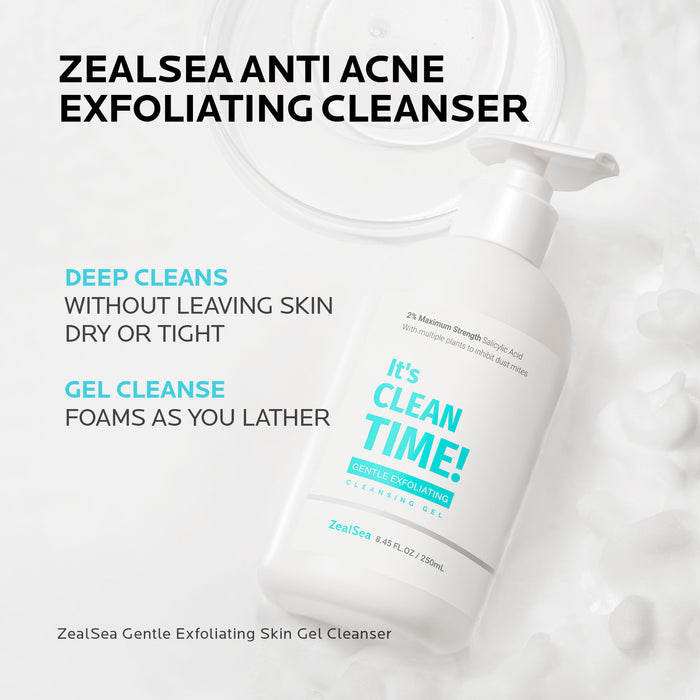 ZealSea Oil-Free 2% Salicylic Acid Cleanser BHA Exfoliant for Face 8.45Oz