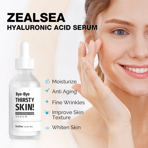 ZealSea Pure Hyaluronic Acid Serum for Face 2 Fl Oz